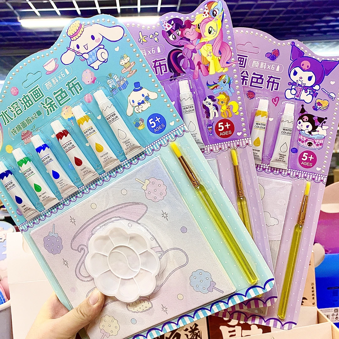 超级新品水溶性油画涂色布diy创意涂色涂鸦绘画