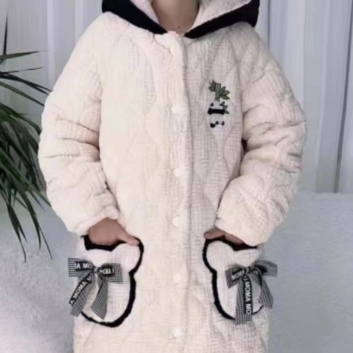 秋冬居家三层加厚家居服套装上衣➕裤子
