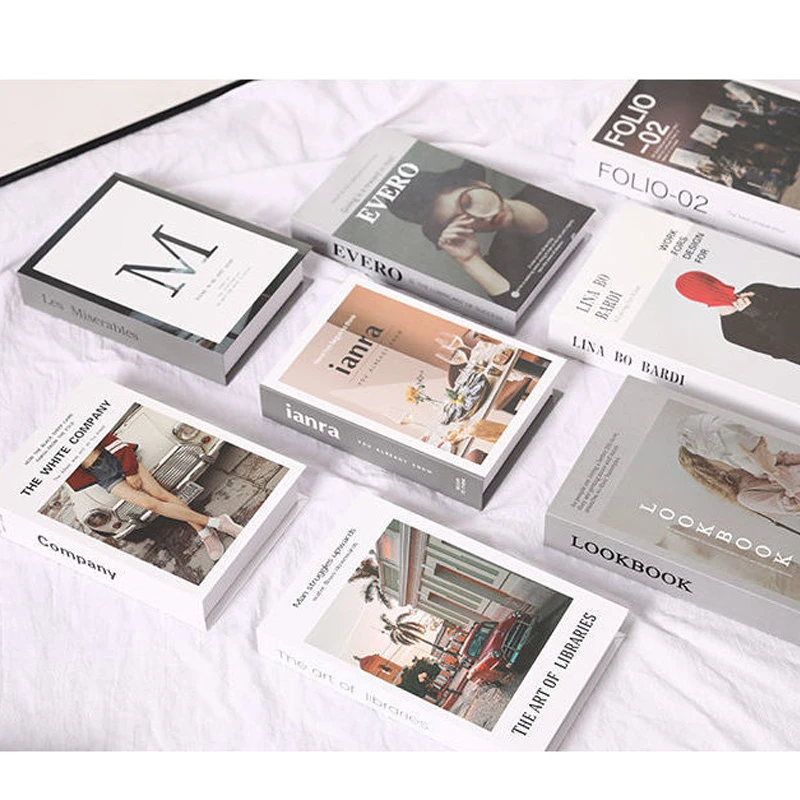 假书摆件现代北欧风仿真书装饰道具书酒柜装饰品摆件简约创意摆件