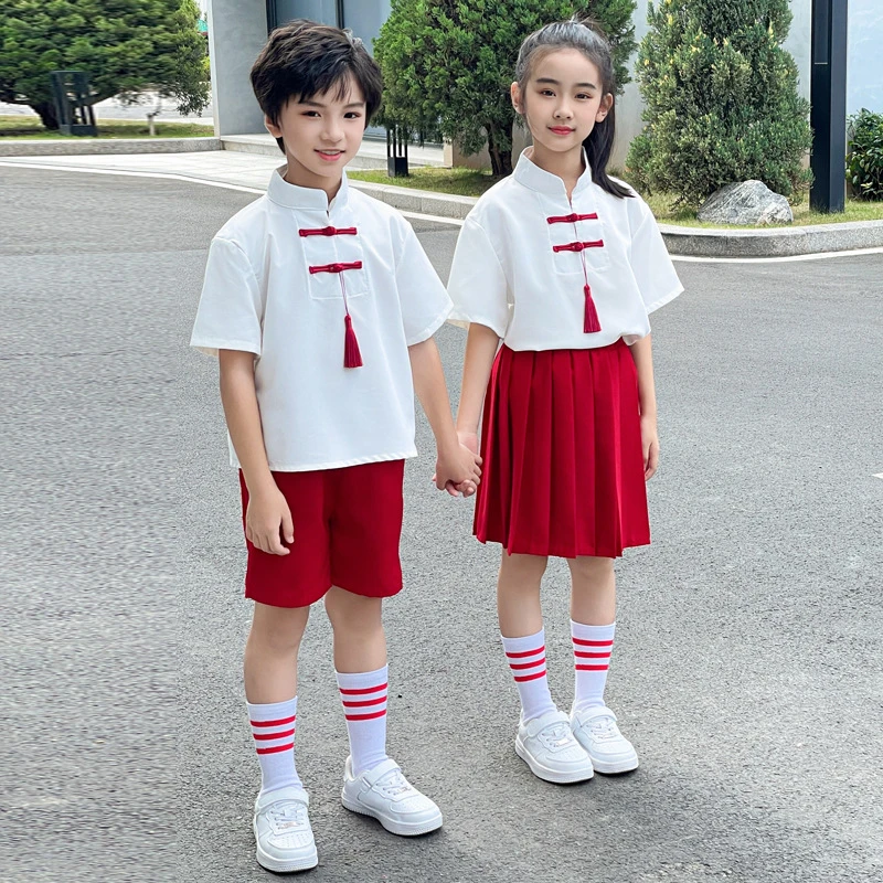 民族风古风演出服中小学生大合唱朗诵表演服毕业服班服幼儿园园服