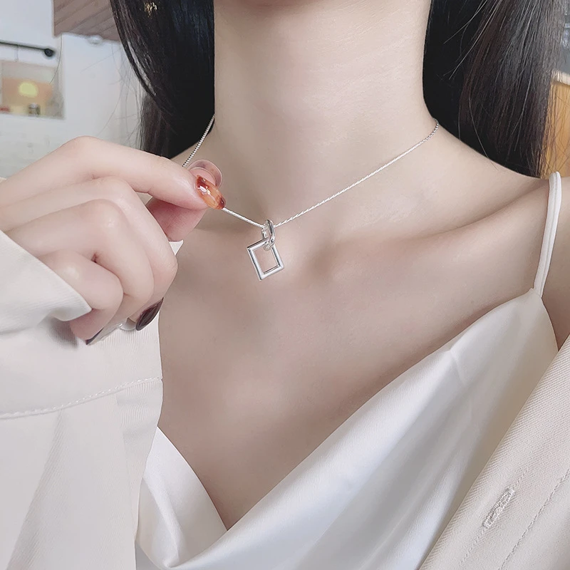 坠链均925银 项链女士锁骨链YA58