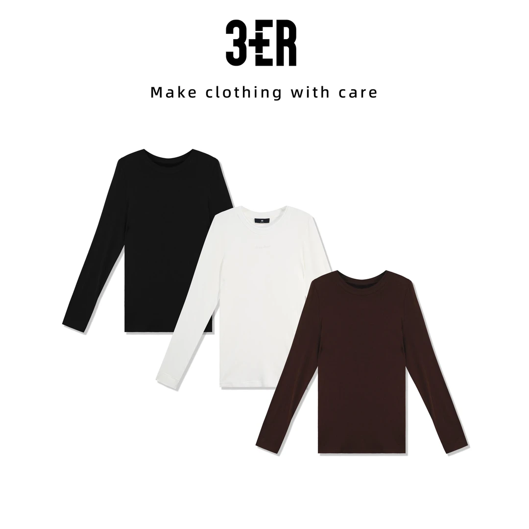 3ER/3ER【浪漫书签】HH20450纯色打底衫