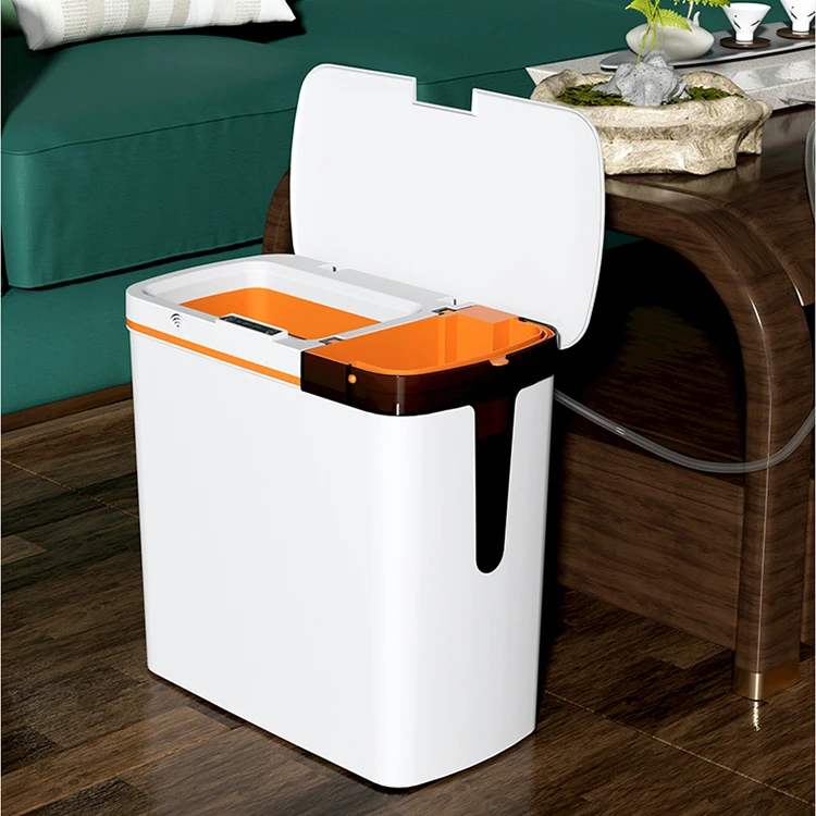 智能茶水桶感应式茶渣桶大容量干湿分离排水桶废水桶垃圾桶二合一