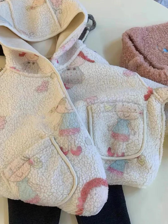 数码印花一体绒加厚外套 ，现货冲一波 DL-191