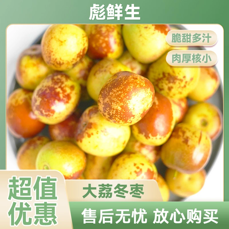 陕西大荔冬枣净重2斤起脆枣当季香甜枣子现摘现发新鲜皮薄爽口B