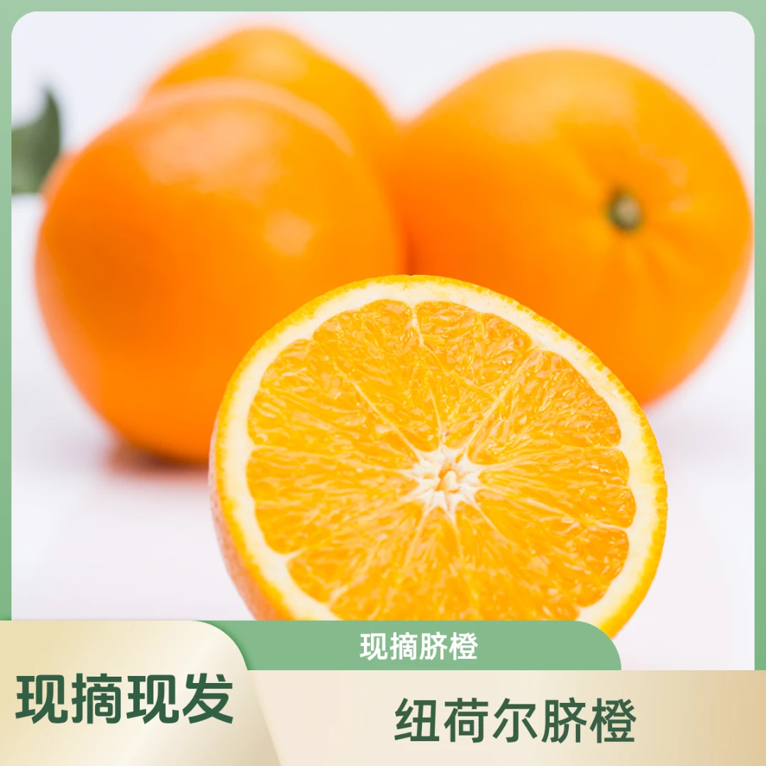 【现摘高山脐橙】纽荷尔脐橙-当季水果25-30个带箱9-10斤65-70mm