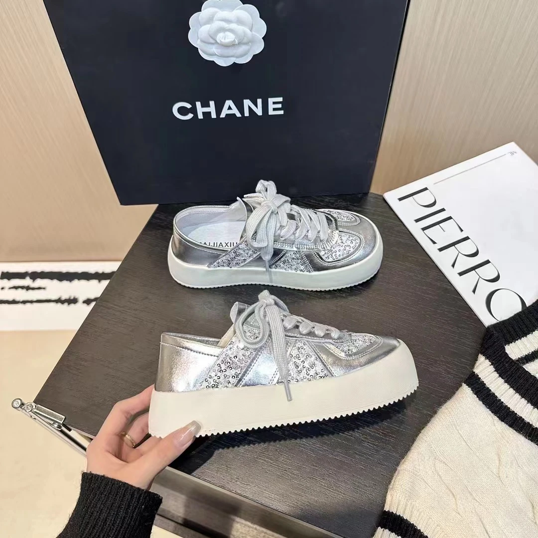 真皮女鞋时尚百搭系带厚底休闲鞋5661