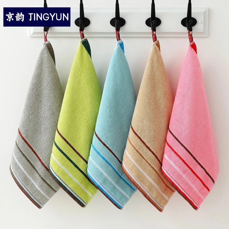 挂式纯棉毛巾柔软吸水方巾成人家用洗脸儿童擦脸四方小毛巾不掉毛