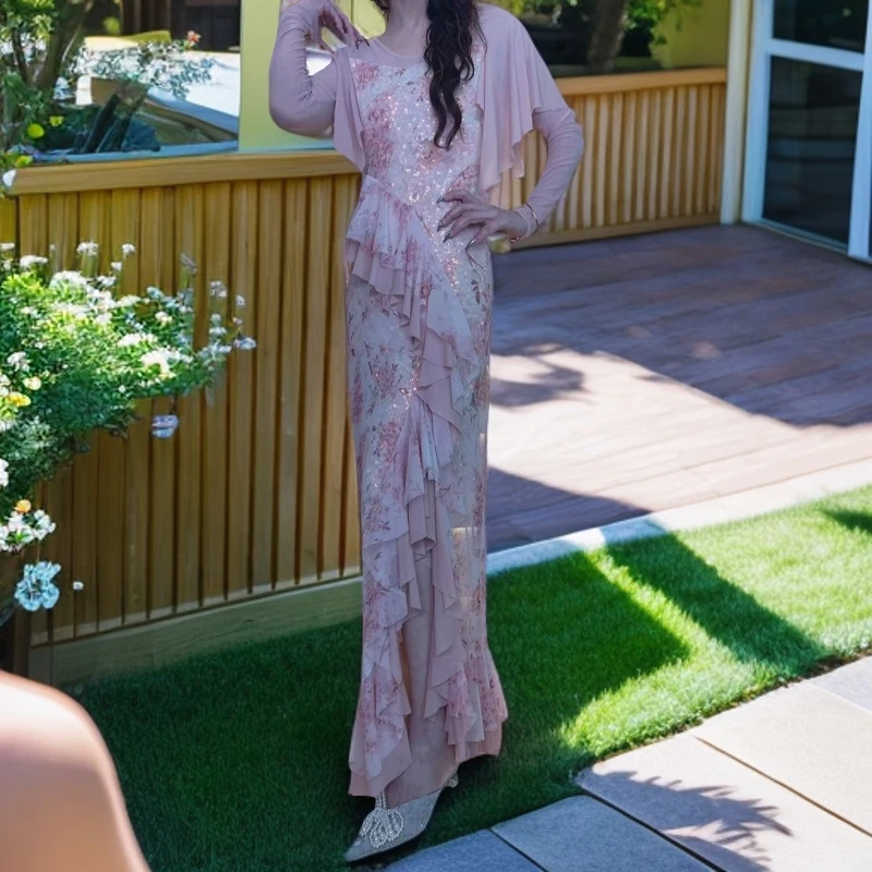 911性感蝴蝶花连衣裙