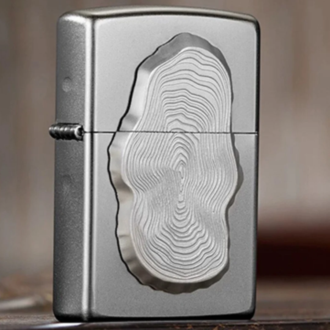 ZIPPO打火机正品时光年轮磨砂贴章男友情侣礼品TCJ1