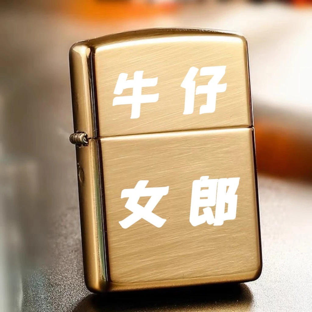 ZIPPO打火机DIY-黄铜盔甲-3D立体凸雕双面牛仔女郎DY9912DK