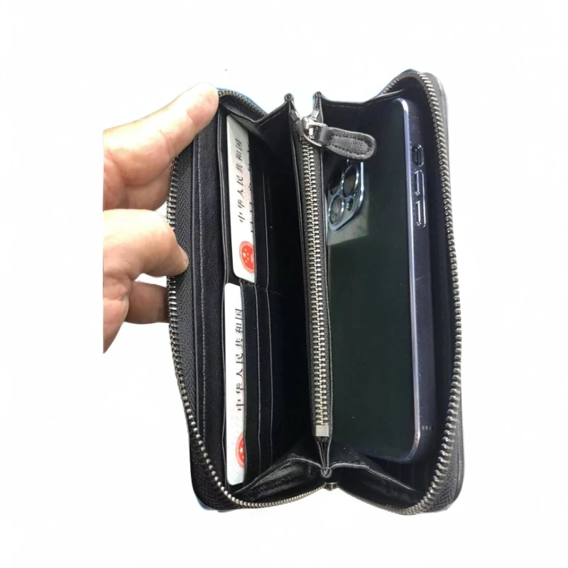 B.Z/邦尊 新款真皮钱包男女青年休闲头层小羊皮手工编织大容量