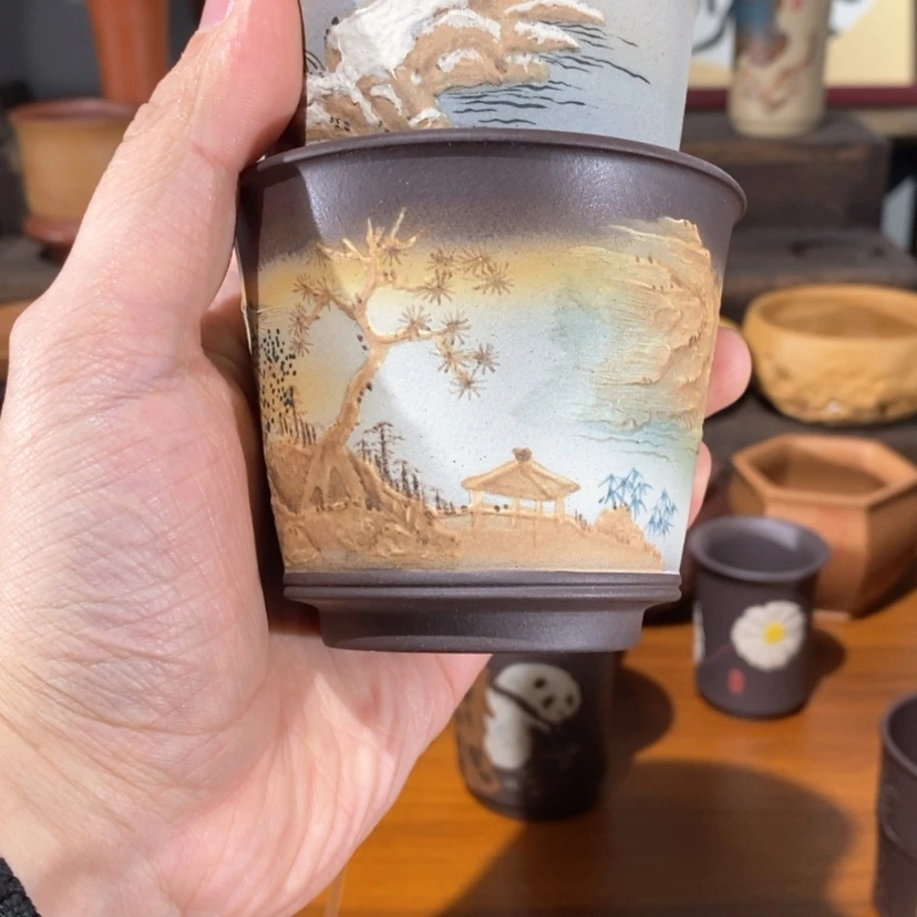 【闪购商品】紫砂茶杯软*猫