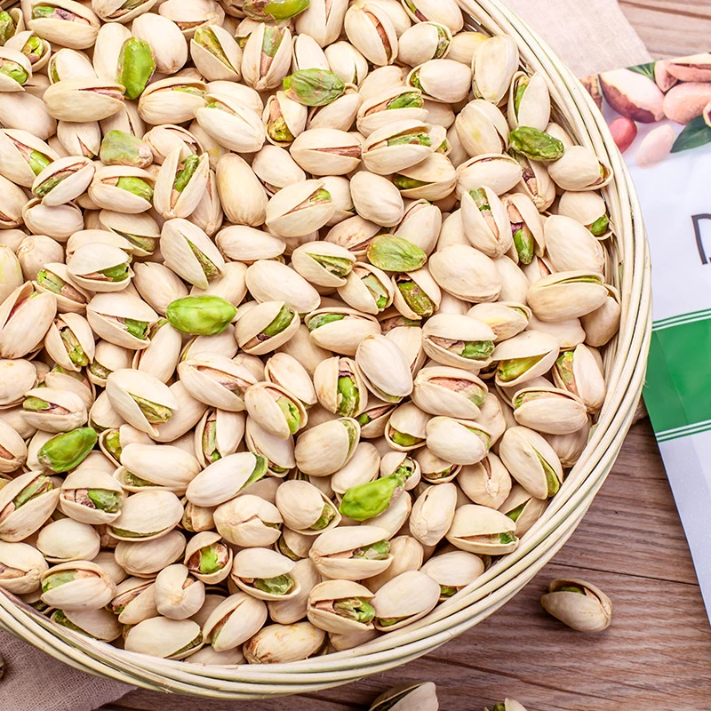 年货特大颗粒原色开心果500g袋装原味孕妇零食干果盐焗坚果无漂白
