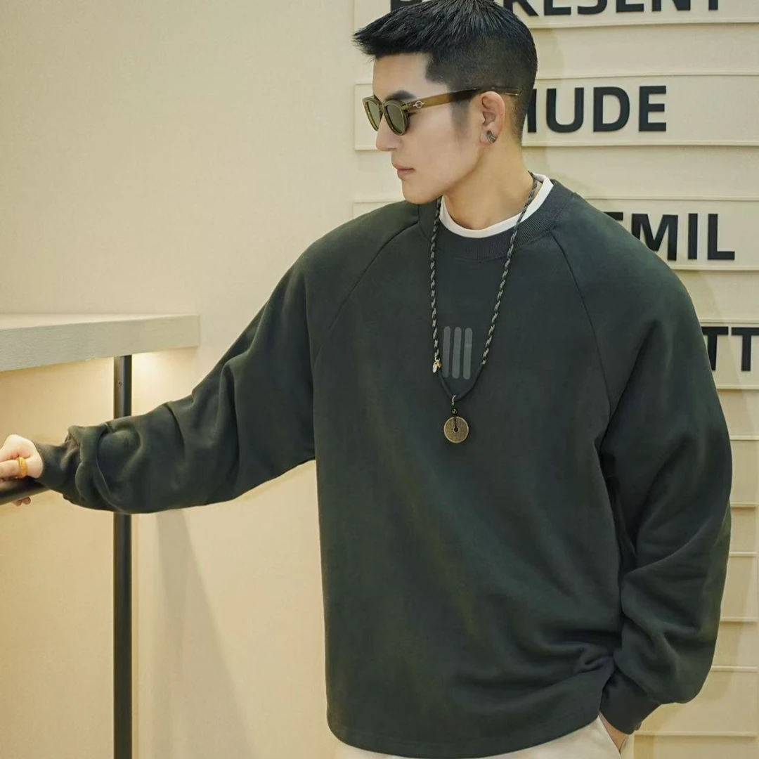 PANMAX/潘·麦克斯【PANMAX官旗清仓】加厚加绒套头棉休秋冬大码圆领