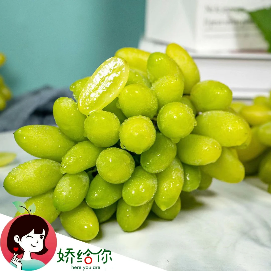 【顺丰包邮】神园葡萄·园指香 脆甜多汁 无果柄净果350g/盒 2盒/4盒