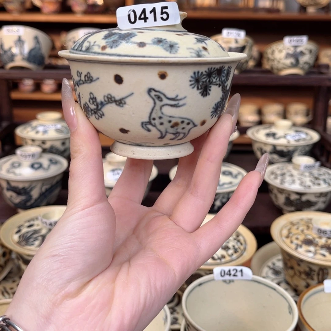 415 高温手工手绘釉下茶具陶瓷