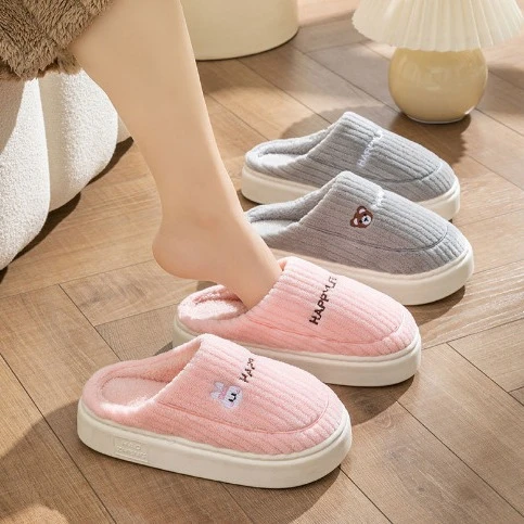 棉拖鞋秋冬季加厚爆款室内居家外穿防滑保暖踩屎感家居月子拖鞋女