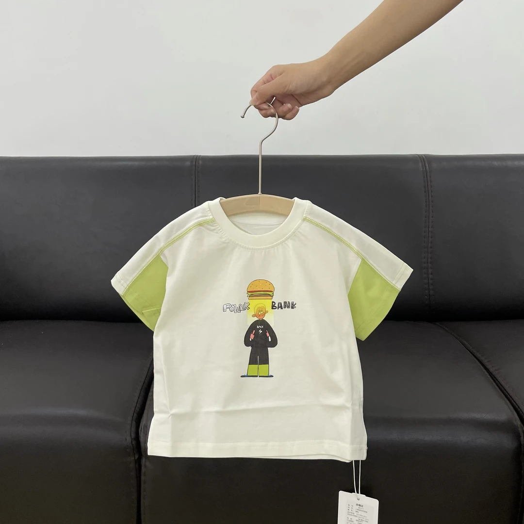 苏you* 男宝明线走线小男孩印花短袖T恤 2111