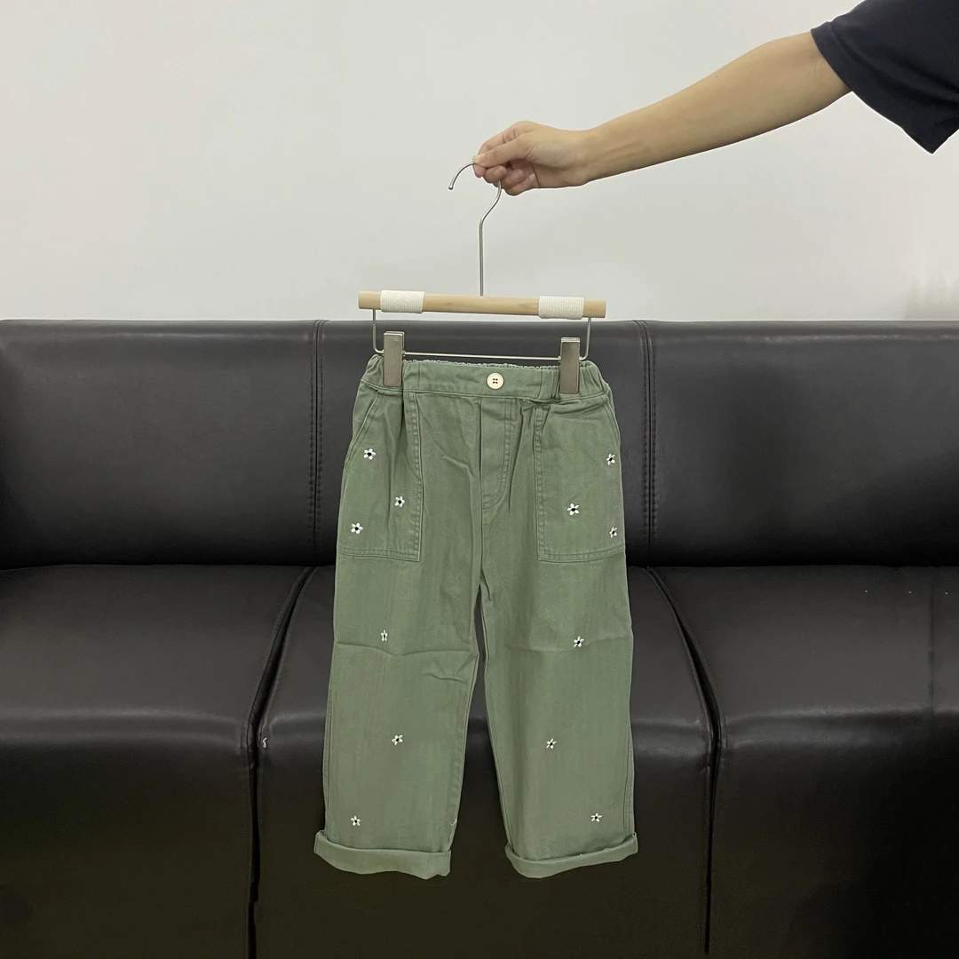 ELF* 女宝小雏菊刺绣休闲裤 2317