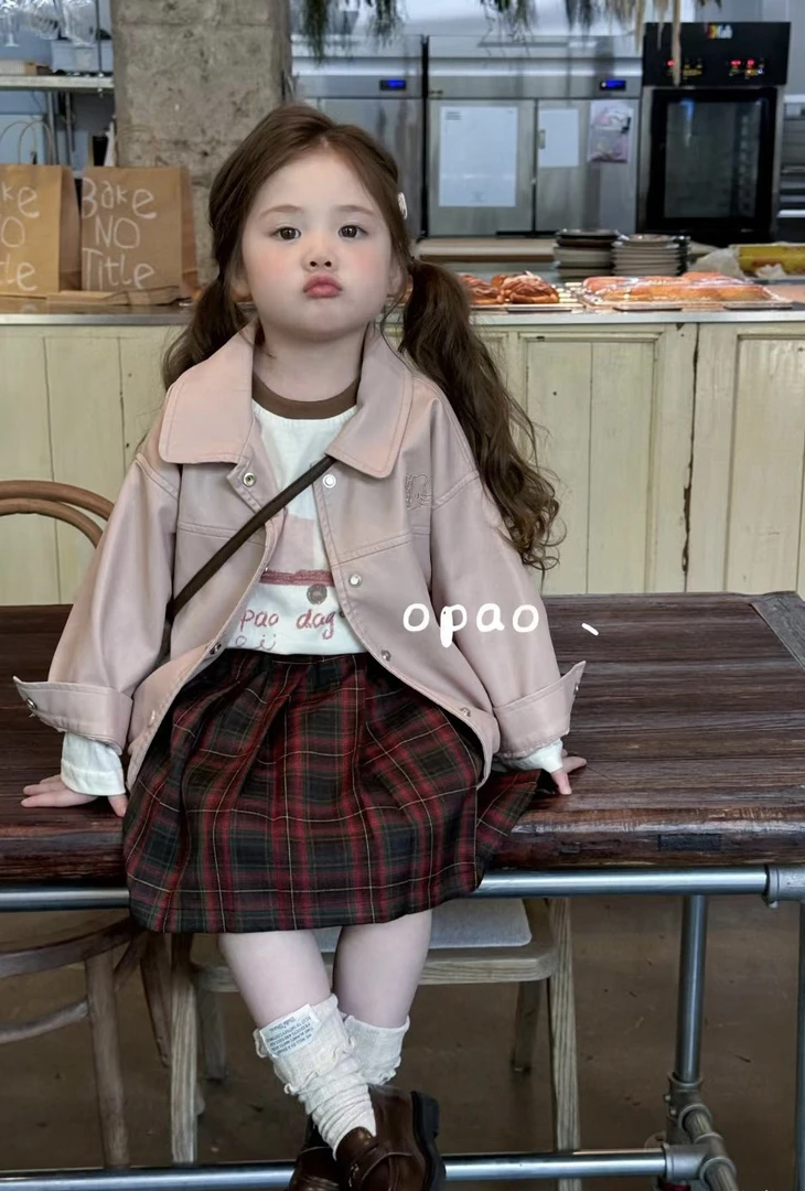 opao 24秋女宝格纹半身裙 068