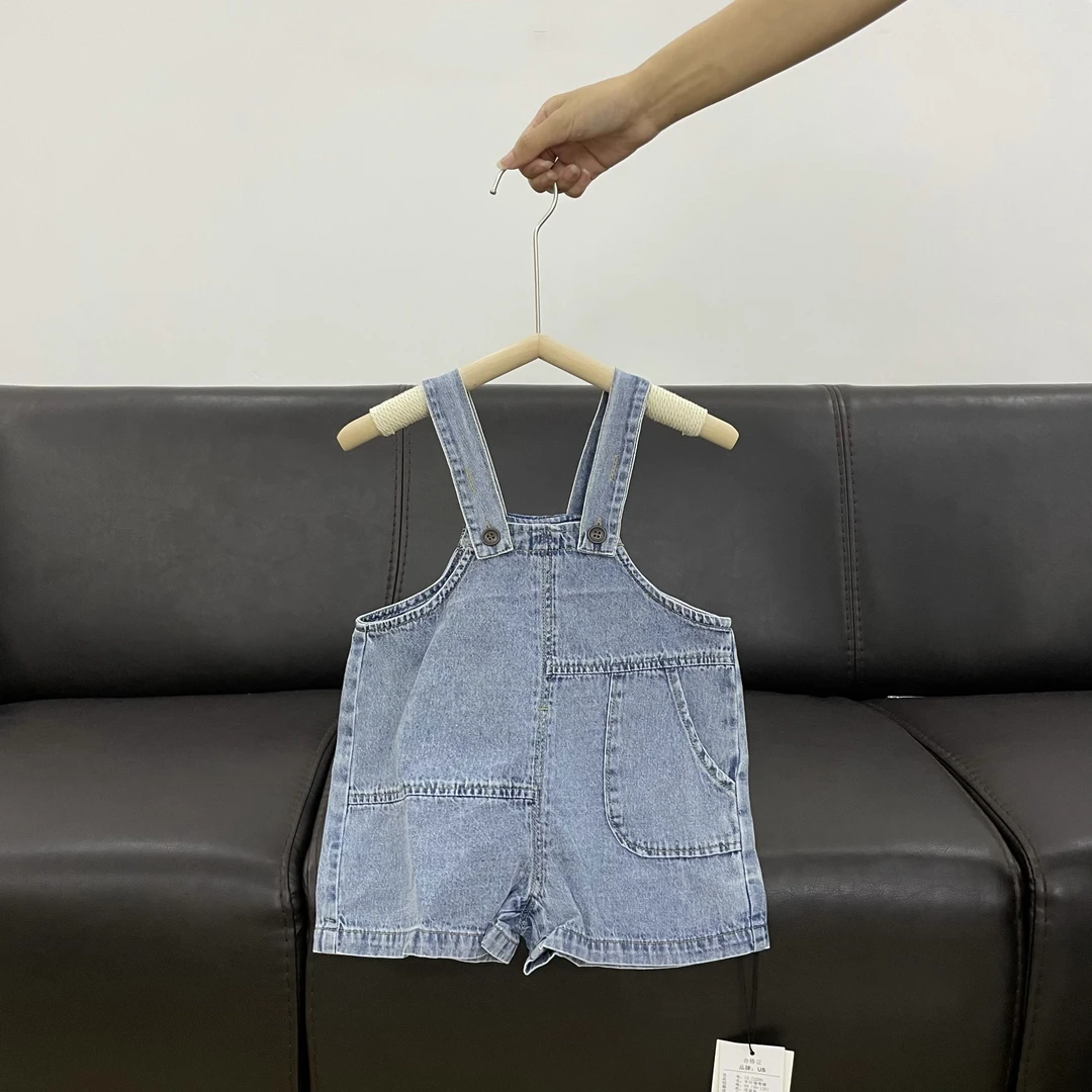 US*深蓝色牛仔背带短裤 2200