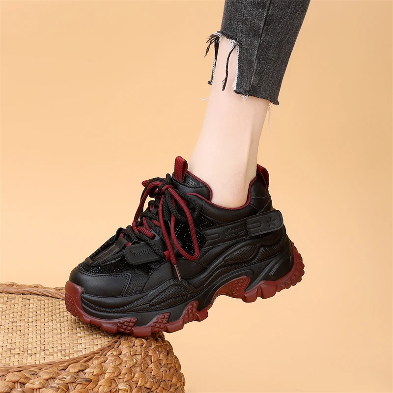 爆款增高老爹鞋女2025年秋冬季新款水钻松糕厚底高颜值运动休闲鞋