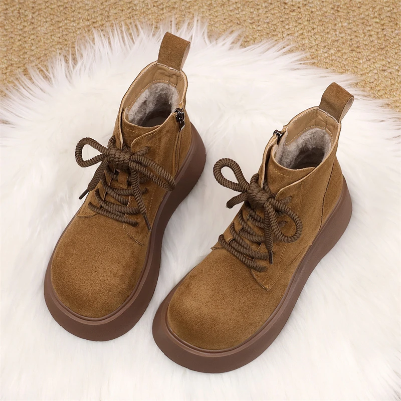 翻毛款马丁靴女2025秋冬新品英伦风时尚百搭网红爆款厚底显瘦短靴