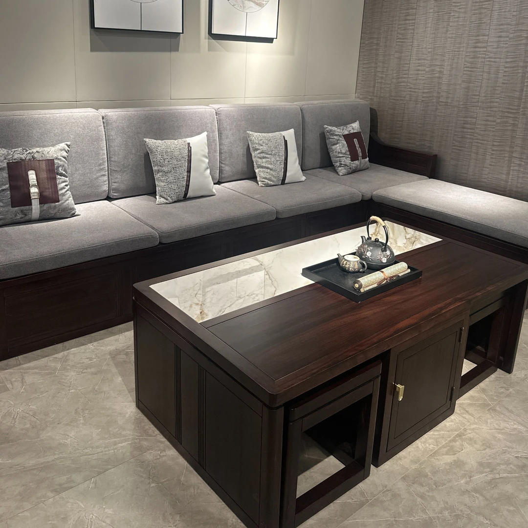 望江 新中式储物高箱贵妃大小户型客厅转角沙发组合还可1+2+3