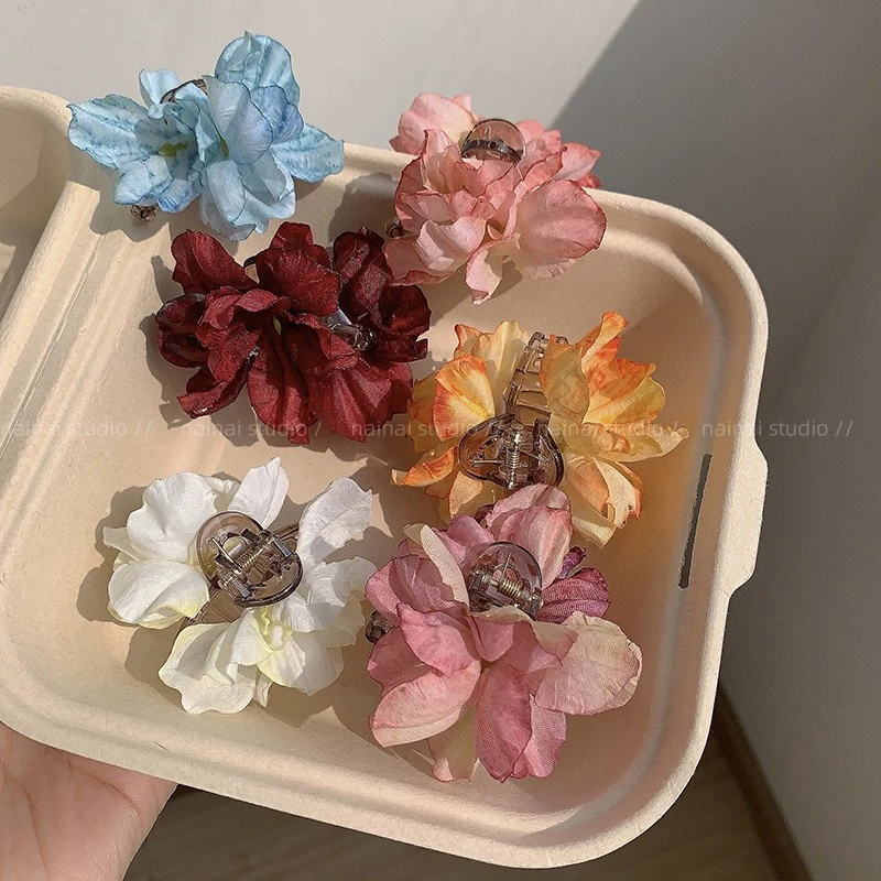 绣球花小抓夹~公主头花朵侧边夹春夏季新款发夹海边度假发饰