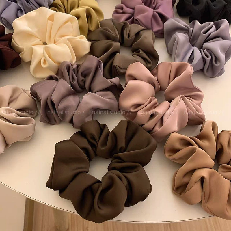 17色！基础款大肠发圈缎面高级感韩国ins风法式丝绸感发绳头绳