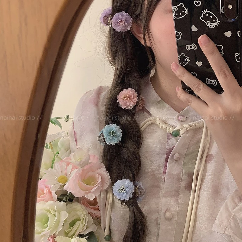 花朵小抓夹~超仙甜美公主头侧边夹流海碎发夹春夏季新款发饰