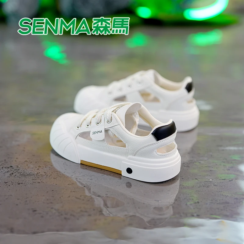 森马夏季镂空透气小白鞋女2024年新款韩版百搭平底休闲鞋时尚网鞋