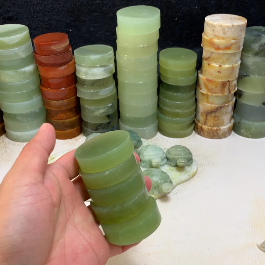 【闪购商品】蛇纹石玉珠宝半成品未镶嵌越*