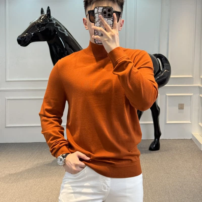 GDTN秋冬新款男士百搭亲肤柔感爵派尔多色半高领长袖JPR-M033