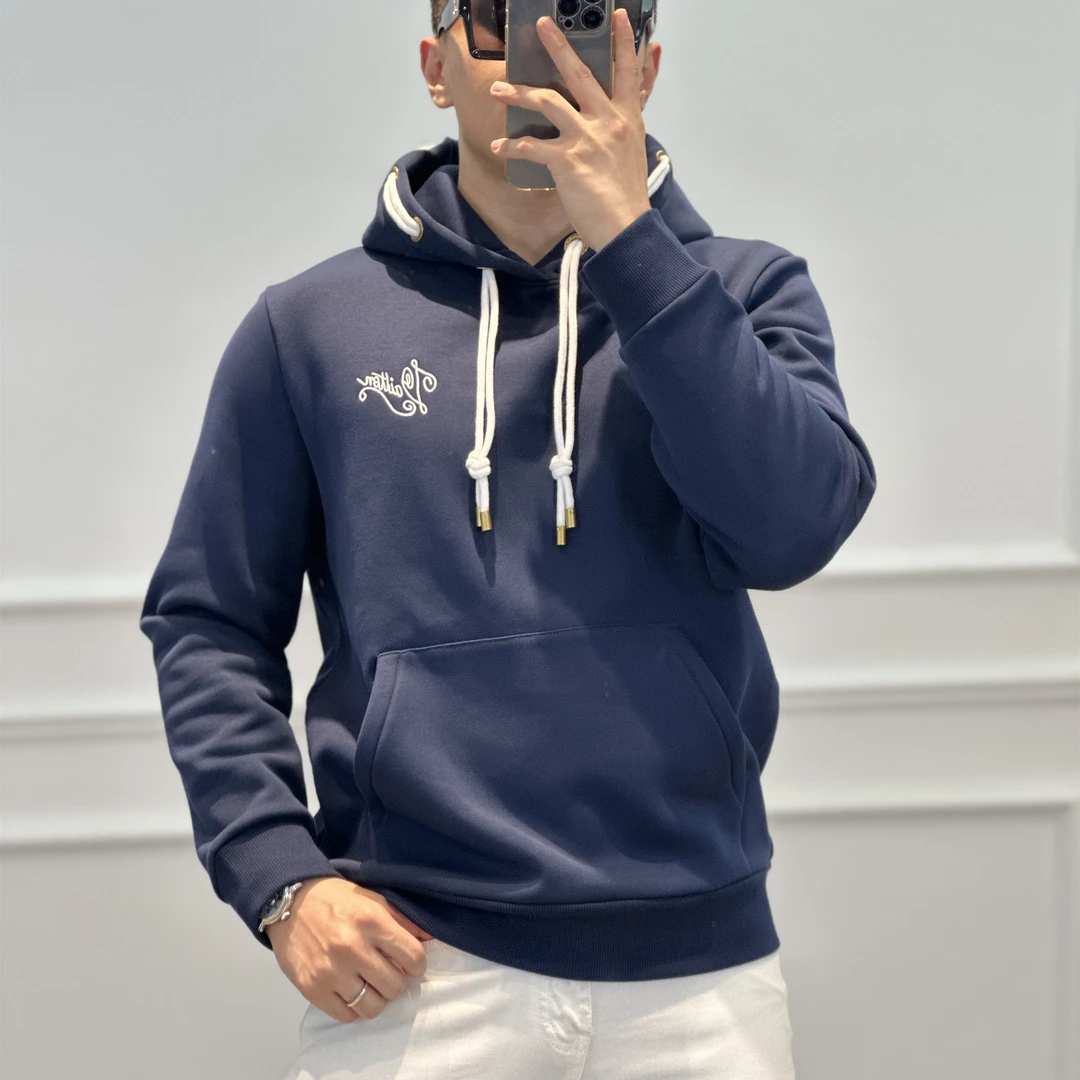 <古帝特尼>秋冬新款情侣时尚百搭舒适宽松刺绣连帽长袖卫衣Z-8067
