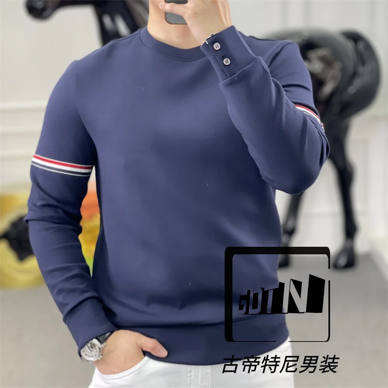 古帝特尼秋冬新款男士潮流长袖欧货时尚百搭空气层圆领卫衣Z+2160