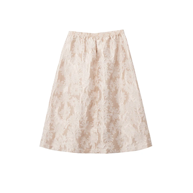 轮廓原创设计复古半截裙宽松半身裙包臀裙春夏新款女裙子L231Q010