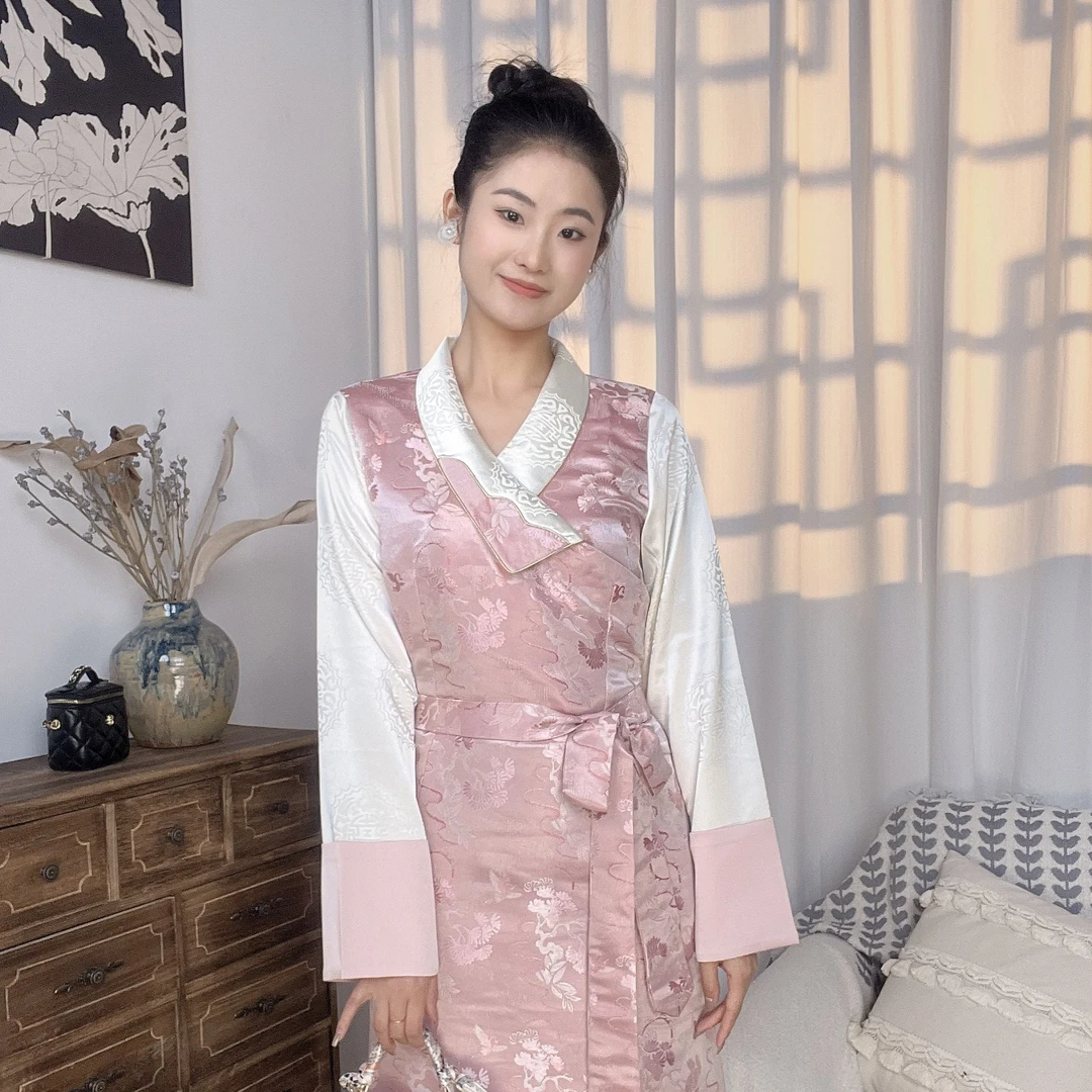 【格桑藏家】女士民族风复古博拉裙气质优雅时尚春装繁花紫色袖