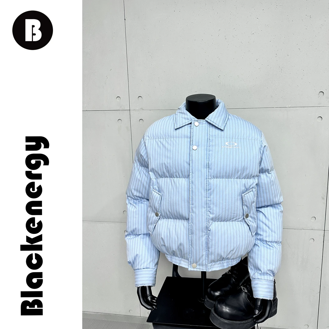 短款面包服男士冬季美式重磅宽松棉服保暖加厚条纹夹克棉衣潮流