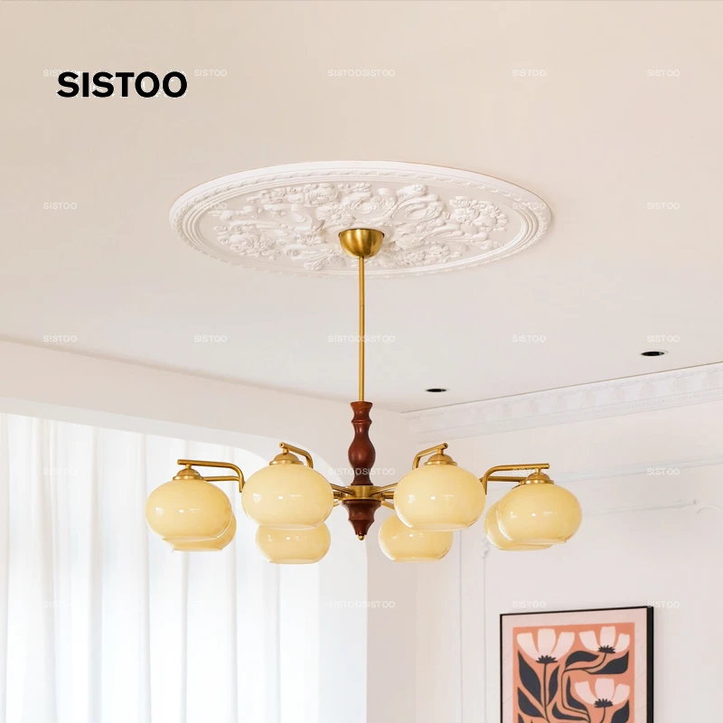 扶摇-中古风包豪斯客厅吊灯奶油风现代简约复古餐厅卧室房间灯