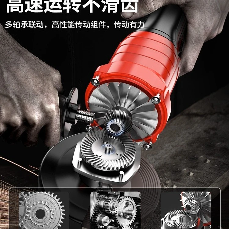 100型纯铜电机6档转速可调角磨机静音工业级磨光机家用角磨机抛光