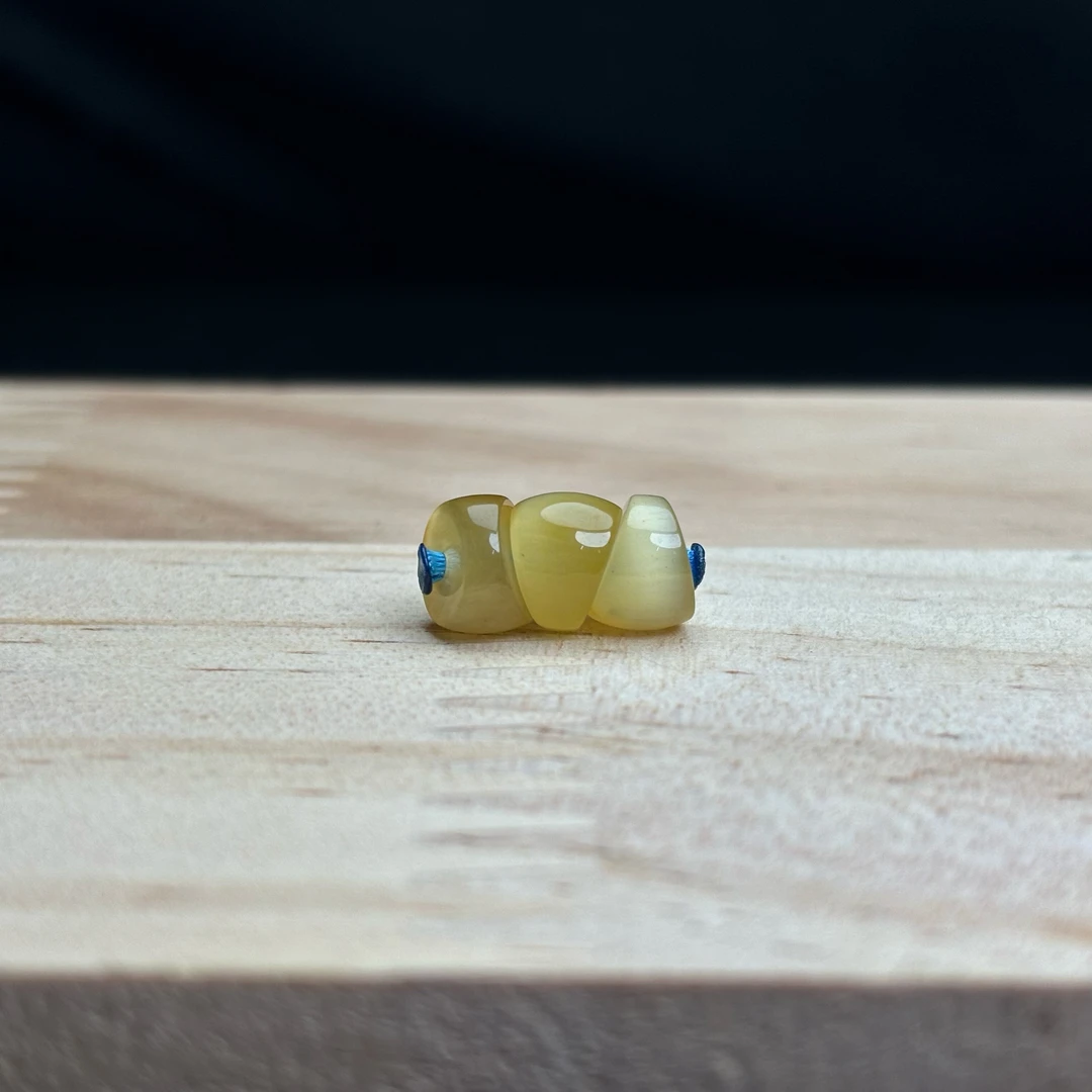 7mm尺寸原矿虎睛石虎眼石斜切猪大肠文玩配饰菩提饰品diy