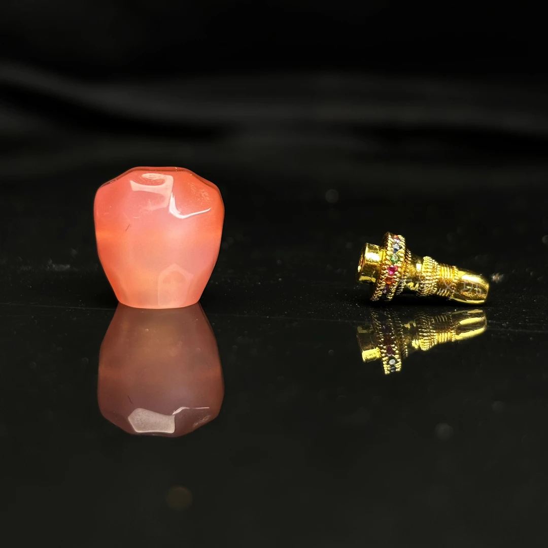 粉糯玛瑙精工分体无相内凹三通大孔道三通精工三通尺寸12mm