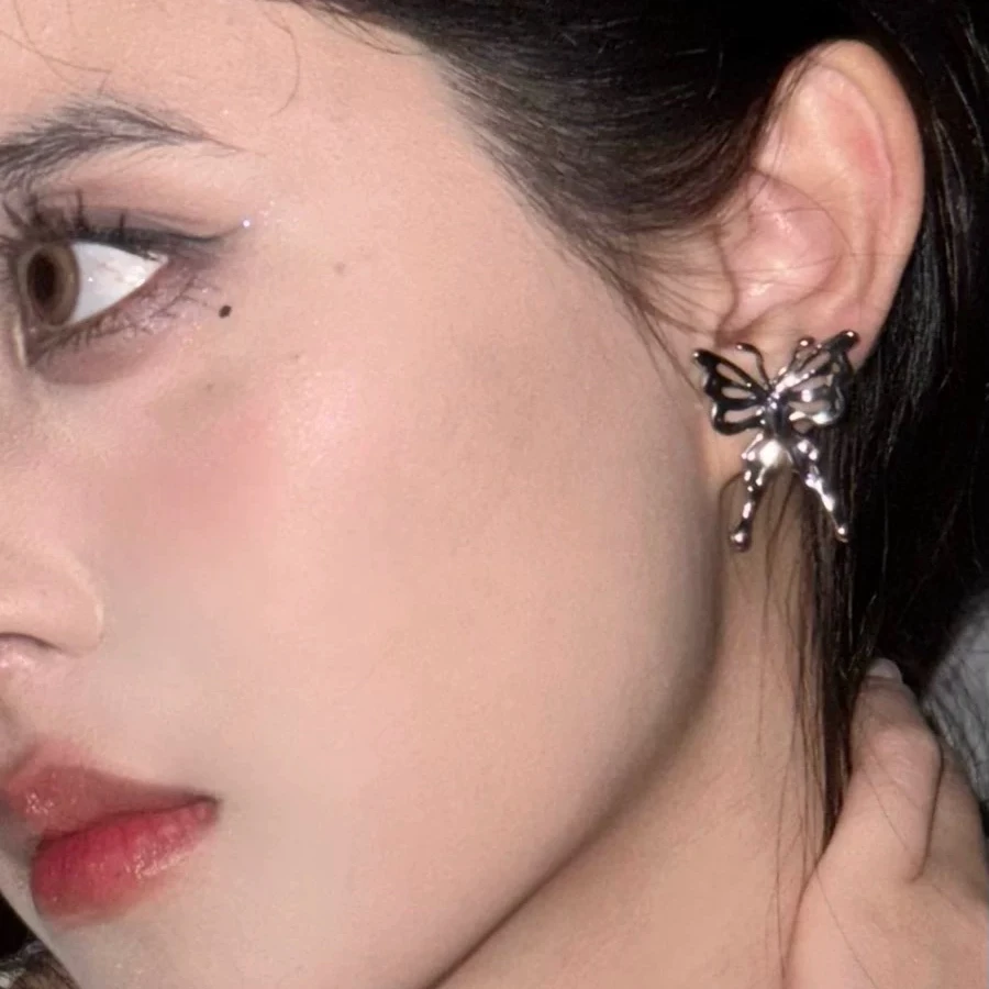 钛钢耳饰 【steph】液态蝴蝶 甜酷辣妹 小众高级冷淡耳夹