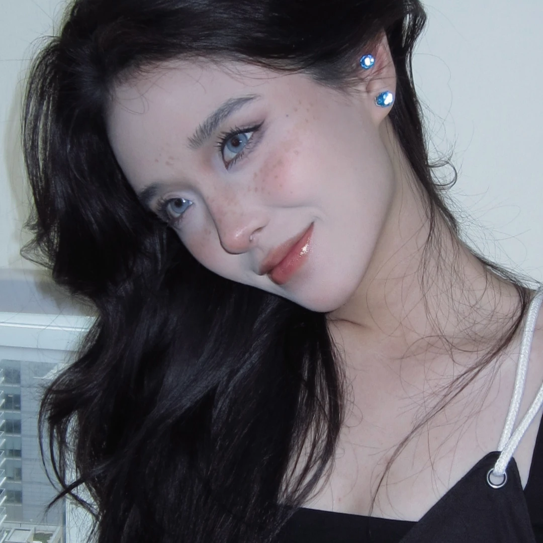 合金耳饰 【steph】彩色锆石无耳洞耳钉磁吸耳夹女吸铁石耳骨钉