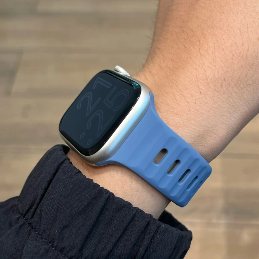 适用苹果手表 百叶运动硅胶iwatch表带applewatch9创意表带s8表链