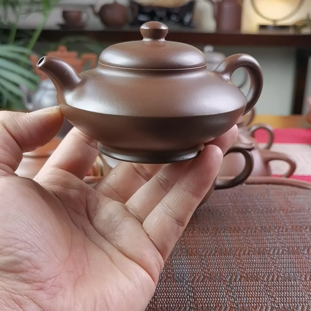 紫砂茶壶紫泥合欢200CC