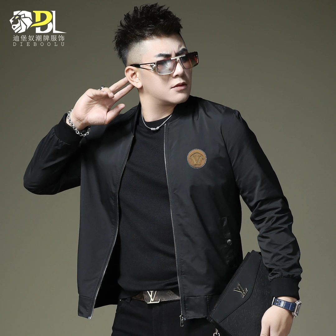 欧货2024新款潮流徽章小标夹克外套男秋季高端潮牌男士修身棒球服