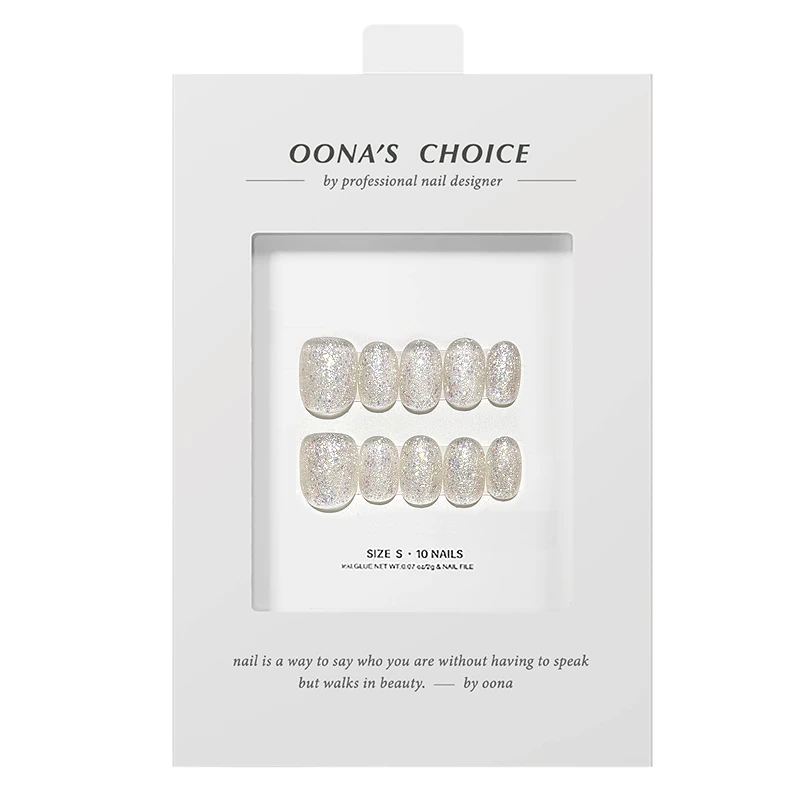 【初雪】冬季新品圣诞美甲爆闪亮晶晶氛围感穿戴甲可爱婚甲短甲